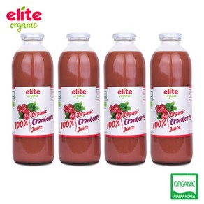 엘리트 크랜베리주스 100% 착즙원액 700ml X 4병 수입완제품 (30일분)