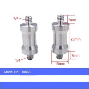 1/4 인치에서 3/8 인치 암나사 변환 어댑터 스피곳 스터드 수형 어댑터 금속 나사 플래시 라이트 삼각대 사진 스튜디오 액세서리 암-스크류 변환 어댑터, 1개, 8) 10063