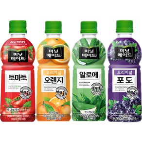 오늘쇼핑 미닛메이드 350ml 4종 혼합(토마토5개+오렌지5개+알로에5개+포도5개) / 총 20개