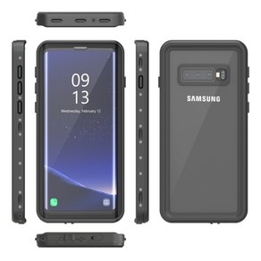 우리파파 풀커버 방수범퍼케이스 갤럭시 s8 s8플러스 s9 s9플러스 s10 s10플러스 5g 노트8 노트9 노트10, 투명, 1개