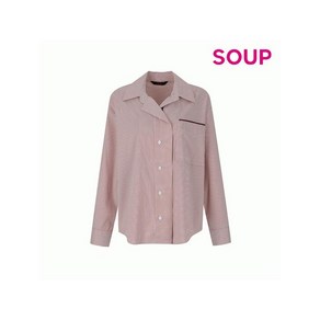 숲 SOUP 테잎 장식 스트라이프 셔츠 SZ9LS35