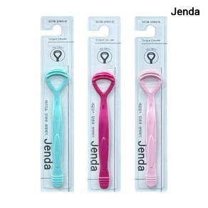 Jenda 젠다 혀클리너 국내생산 이중날 혀칫솔설태 백태관리 개별포장 2+1 (색상랜덤), 3개, 14g