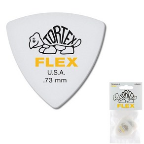 Dunlop TORTEX Tiangle 기타피크 0.73mm 6P 456P.73, 6개