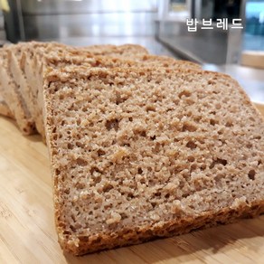 [밥브레드] 통호밀사워종(효모) 식빵 500g / 글루텐분해 100% 무지방 무당 칼로리 낮춘 건강빵, 1개