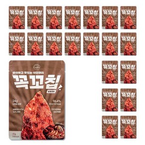 단슐랭 꼭꼬칩 숯불갈비맛 닭가슴살칩 무설당 무당 저당 과자 간식, 30g, 21개