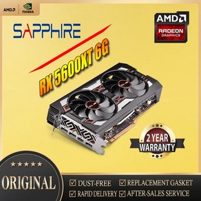 그래픽카드 3060 ti tx 2060 3070 3080 4070 1650 SAPPHIRE 비디오 카드 AMD RX5600XT 6G 192 비트 GDDR6, 01 RX5600XT 6G