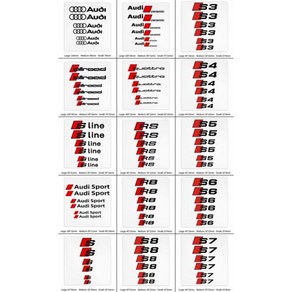 아우디 콰트로 휠 장식 비닐 스티커 내열성 켈리퍼 데칼 A1 A3 A4 A5 A6 A7 Q3 Q5 Q7 RS3 RS S3 S4 S5 S7 S8 6 개, 15) black - audi spot