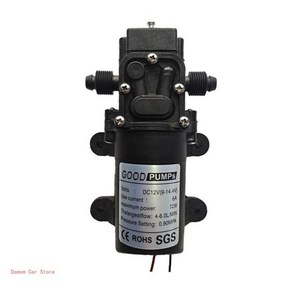 DC 12V 130PSI 6L/Min Electic Wate Pump Black Mico 고압 다이어프램 자체 프라이밍 냉각 차 세척수 퍽, 1개