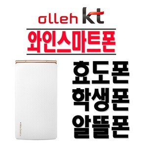 LG전자 와인스마트폰 LG-T480K 스마트폴더 KT 3G 효도폰 알뜰폰 폴더스마트 공기계, KT-화이트-(중고-상)+충전기