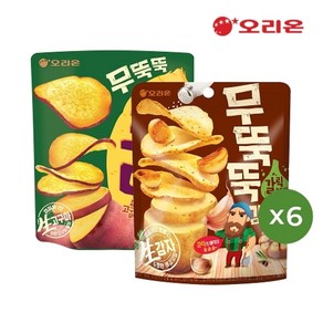 무뚝뚝감자칩 갈릭솔트맛(106g) x 6개 + 무뚝뚝고구마칩(56g) x 6개, 무뚝뚝감자칩갈릭솔트106gx6+고구마칩56gx6, 무뚝뚝감자칩갈릭솔트6개+고구마칩6개, 106g