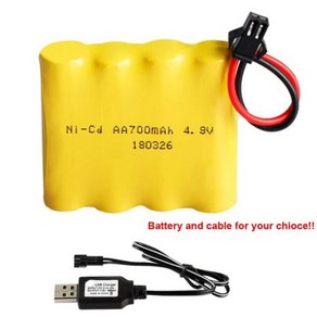 SM 커넥터가 있는 AA NICD 충전식 배터리 팩 및 충전기 48V 700mAh, 1.battey with chage, [02] battey only