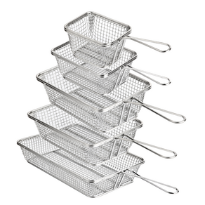 업소용 및 가정용 스텐 미니튀김바스켓 감자바스켓 스낵바스켓 미니바구니 튀김바구니 국내산제품, 1호 105mm   85mm H60mm, 1개