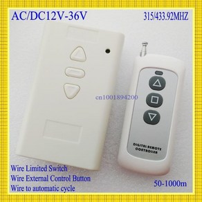 AC DC 12V 24V 36V 모터 원격 제어 스위치 2 채널 모터 업 다운 스톱 포워드 수신기 무선 스위치 학습 요청