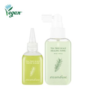 [공식] 스팀베이스 티트리 두피 쿨링 힐링토닉 100ml+티트리 스케일러 50ml 세트, 1개