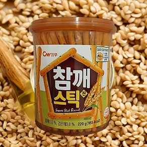 청우 미니 참깨 스틱 220g 1개 참깨 막대 구운 과자