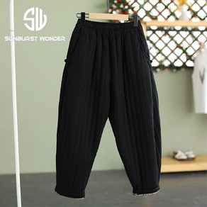 SunbustWonde 여성 등산 패딩팬츠 등산복 방한 기모 두꺼운면 이중 누빔 기모팬츠 슬림핏