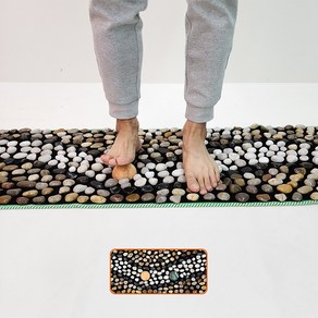 (당일배송)칼달비츠 천연자갈 발 지압매트 지압판 발바닥 매트, 대형(40X150cm, 고밀도), 1개, (왕돌)고급형