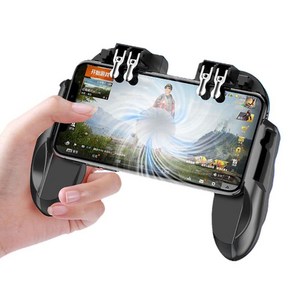 4 PUBG COD Mobile GamePad 용 Tigge Mobile Game 트리거 조이스틱 게임 패드, 검은색, 배터리, 1개