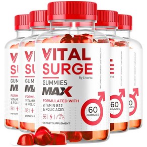 (5팩) Vital Suge MAX 남성용 바이탈 서지 젤리 맥스 1050 MG 고급 최대 강도 포뮬라 Vitalsuge MAX 젤리 남성 퍼포먼스 맥스, (5팩) Vital Suge MAX, 남성용 바이탈, 5개, 60정