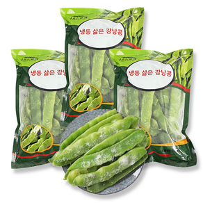홍홍 중국식품 중국수입 냉동 단콩 냉동 삶은 강낭콩 뚜절 냉단, 3개, 500g