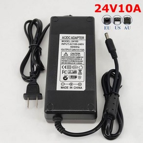 100-240V AC-DC 24V 10A 전원 어댑터 공급 충전기 어댑터 5.5mm X 2.5mm 플러그 미국 EU AU 플러그 24V/, 03 EU PLUG