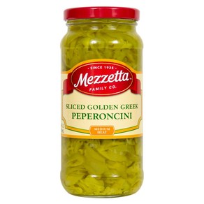 Mezzetta Golden Geek Pepeoncini Deli-Sliced 16 Ounce 메제타 골든 그릭 페페론치니 델리 슬라이스 16온스, 43ml, 1개