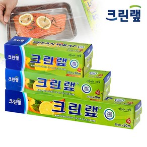크린랲 비닐랩 15cm x 30M + 22cm x 20M + 30cm x 50M + 수세미, 1세트, 100m