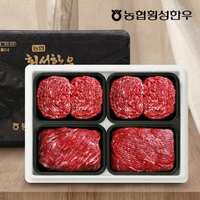 [농협횡성한우] 어사품 1등급 정육세트 4호1.6kg(냉장 팩당 400g), 1개, 상세 설명 참조, 400g