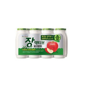 파스퇴르 장액티브 무라벨 요구르트 (사과 샤인머스켓), 4개, 1.16L