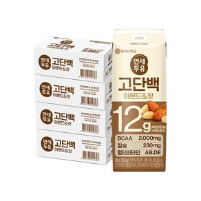 연세두유 고단백 아몬드 & 잣 두유, 96개, 190ml