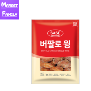 (마켓패밀리) 사세 버팔로 윙 1kg 윙봉 에어프라이어 냉동, 1개