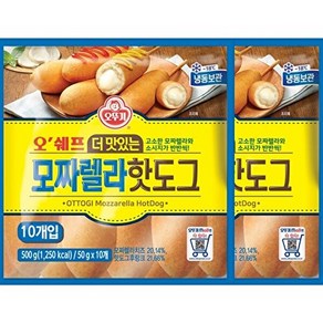 기타 [T]오뚜기 오쉐프 더 맛있는 모짜렐라 핫도그 500g x 2 (낱개20개), 더맛있는모짜렐라핫도그(20개입)_기타_상세페이지참조, 20개
