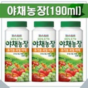 파스퇴르 유기농 야채농장 과일야채 190mlx24팩, 24개, 190ml