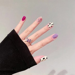 떨샵 인싸 키치 크리스탈 네일팁 인조네일 간편네일팁, 2개, NAIL-N399