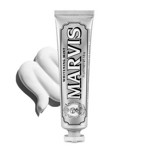 MARVIS (마비스) 화이트 민트 치약 깔끔한 민트 맛 오랄 케어 이탈리아 제 75ml, 1개