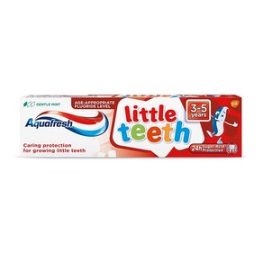 Aquafesh 아쿠아후레쉬 키즈 치약 리틀 티스 3-5세 Kids Toothpaste Little Teeth, 6개, 75ml