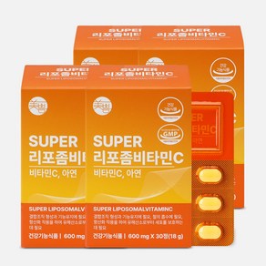 미쁨생활건강 SUPER 리포좀 비타민C 고함량 비타민, 4개, 30정