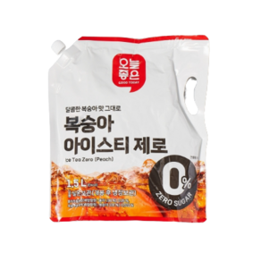 오늘좋은 복숭아아이스티제로1.5리터 X 4봉, 4개, 1.5L