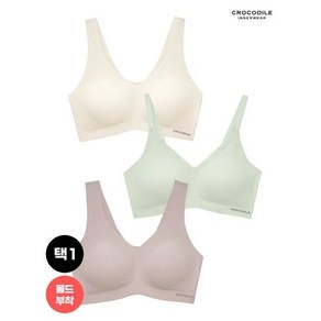 크로커다일 이너웨어25SS 라이크라 쉘론 몰드부착 스트랍런닝형 감탄브라 1종 택1 마감임박!!!, CDWBR5M21T V넥 블랙/S