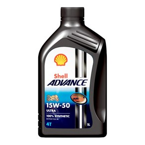 Shell Advance 15W50 Ulta 4T 오토바이 오일 1L, 쉘 어드밴스, 1개