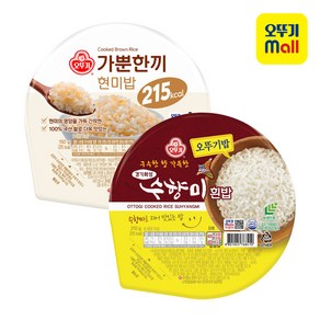 오뚜기 오뚜기밥 수향미밥 210g 12개 + 가뿐한끼 현미밥 150g 12개, 1세트