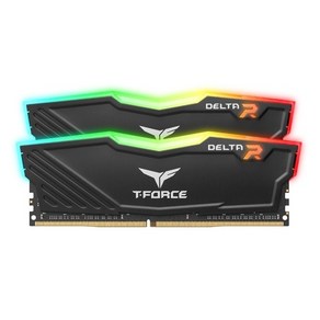 T-Foce DDR4 16G PC4-28800 CL18 Delta RGB 블랙 (8Gx2), 32G PC4-28800 CL18 Delta RGB, 1세트