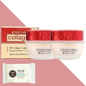 3WC 콜라겐 리제너레이션 크림 60ml 2개(+하늘선물 물티슈 10매), 2개