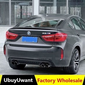 자동차스포일러 자동차 스타일링 abs x6 f16 2015- bmw x6 f16 m-성능 스타일용 리어 스포일러 트렁크 윙, 도색되지 않은 프라이머