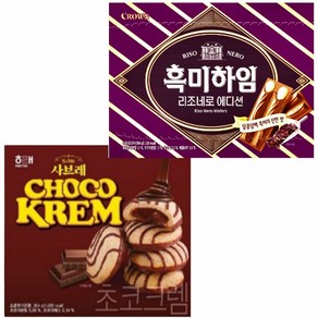 해태 사브레 초코크렘 +크라운 흑미하임 리조네로에디션, 284g, 1개