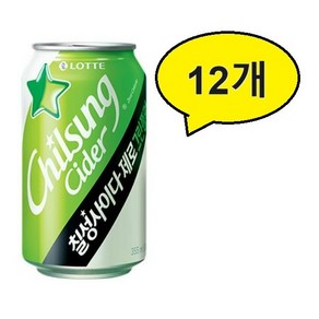 칠성사이다 제로 그린플럼 355ml 12캔, 12개