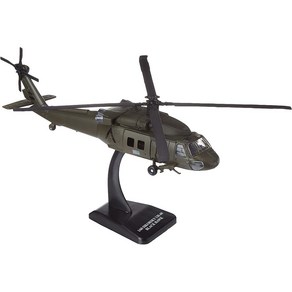 뉴레이 스카이 파일럿 UH-60 블랙호크 다이캐스트 헬리콥터 1/60 피규어, 1개