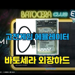 바토세라 256기가 USB 외장하드 디스크 드라이브 고전 게임 에뮬레이터 다양한 고전게임 포함, 1개