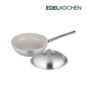 통3중 올 뉴 이지프리즘 웍팬+뚜껑 24cm (얼그레이 세라믹_엠보), 1개