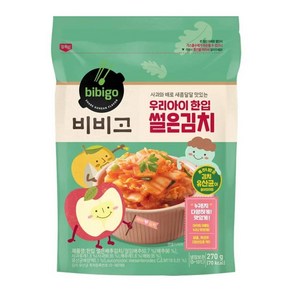 [메가마트]CJ 비비고 우리아이 한입 썰은김치 270g, 1개